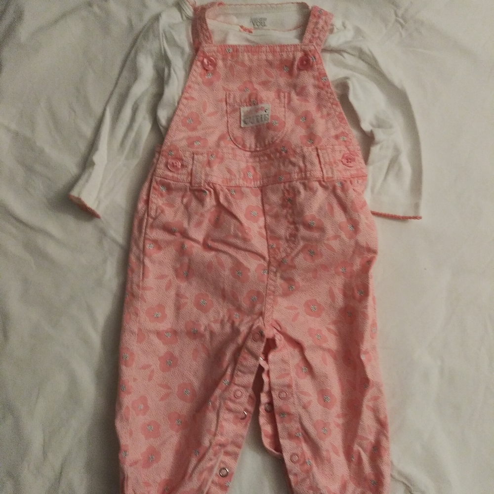 Carter's Pink Overalls 9mth